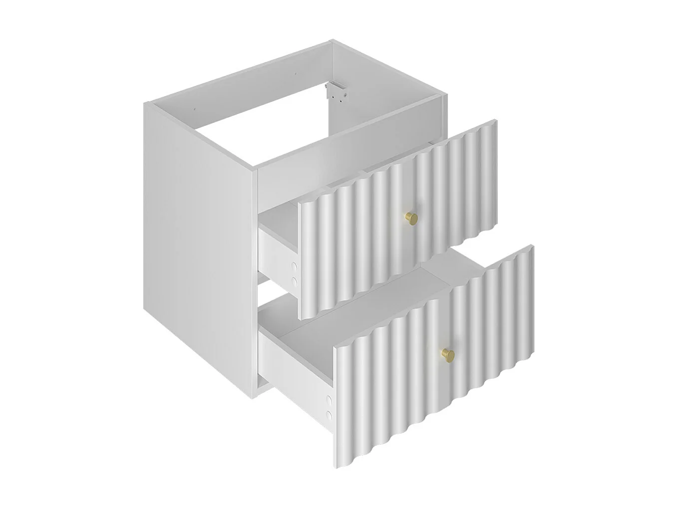 Meuble sous-vasque 120cm plan de toilette Izae Blanc