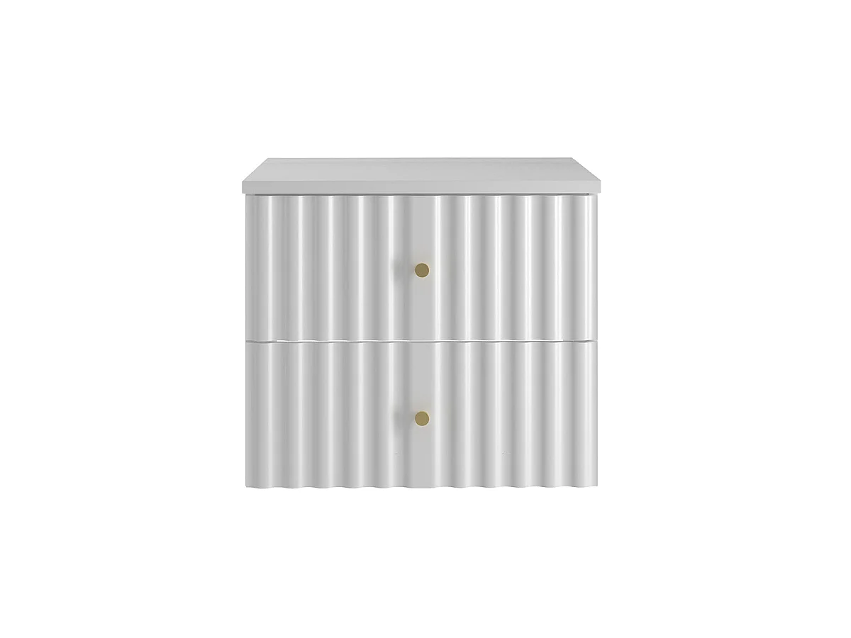 Waschbeckenunterschrank 60cm Waschtisch Izae Weiß
