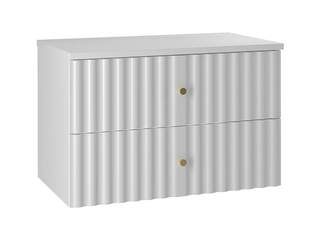 Meuble sous-vasque 80cm plan de toilette Izae Blanc