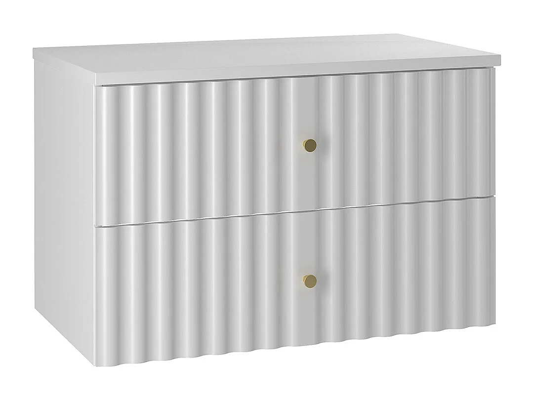 Meuble sous-vasque 80cm plan de toilette Izae Blanc