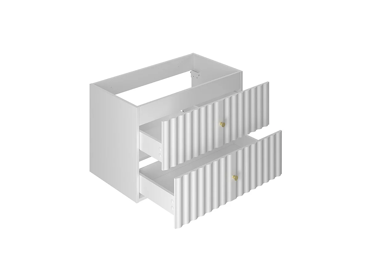 Meuble sous-vasque 80cm plan de toilette Izae Blanc