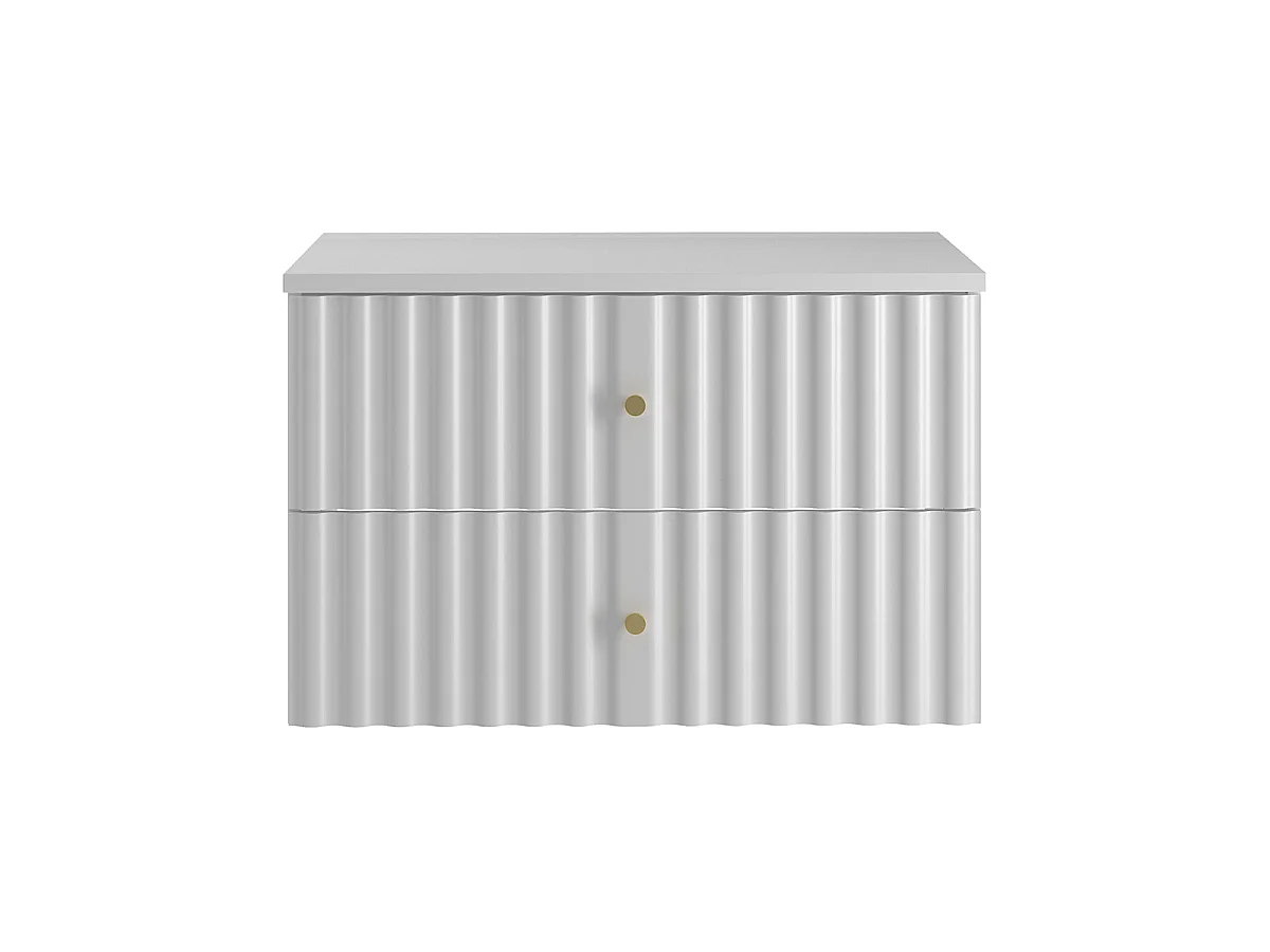 Meuble sous-vasque 80cm plan de toilette Izae Blanc