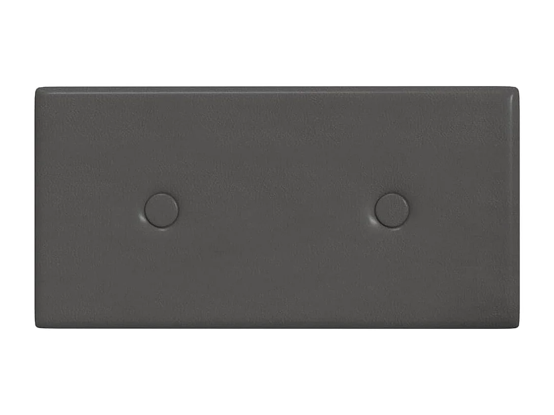 Boca Raton  Panneaux muraux 12 pcs Gris 30x15 cm Similicuir 0,54 m²