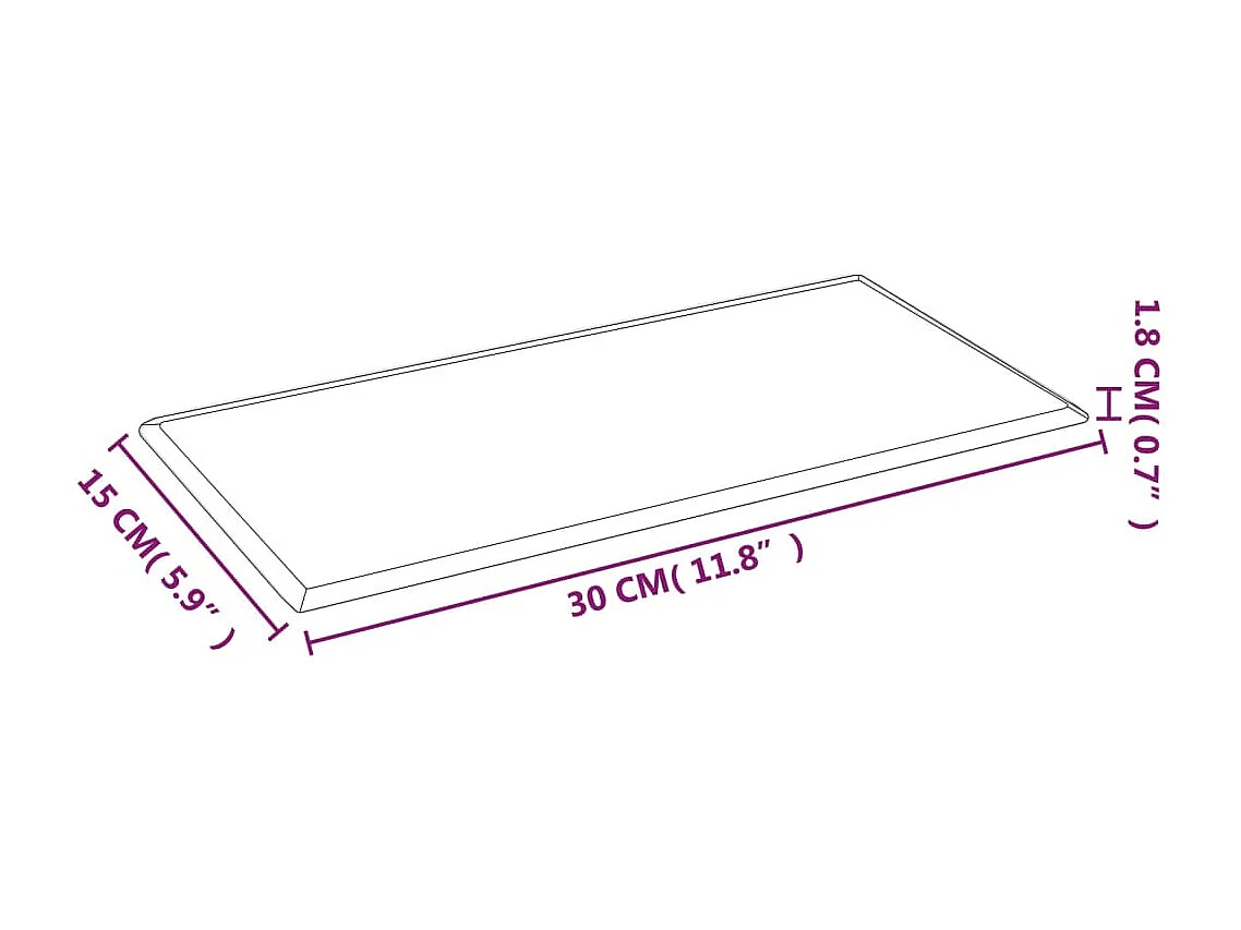 Boca Raton  Panneaux muraux 12 pcs Gris 30x15 cm Similicuir 0,54 m²