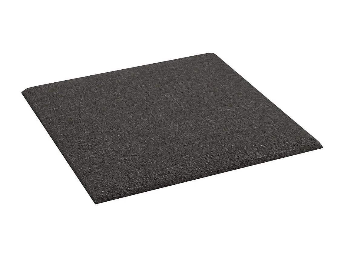 Geertje  Panneaux muraux 12 pcs Gris foncé 30x30 cm Tissu 1,08 m²
