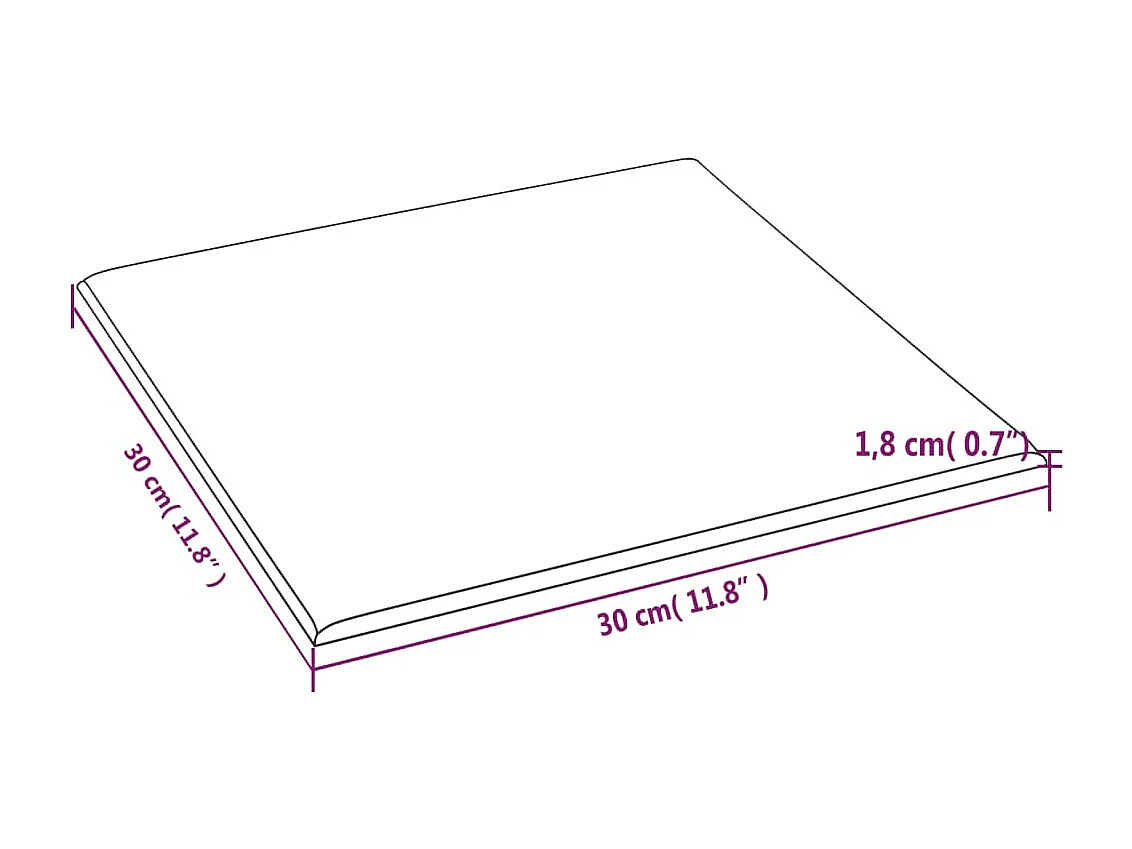 Geertje  Panneaux muraux 12 pcs Gris foncé 30x30 cm Tissu 1,08 m²