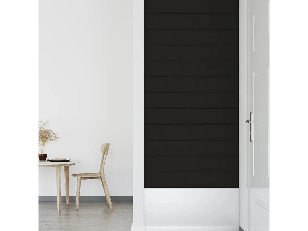 Senne  Wandpanelen 12 st 1,62 m² 90x15 cm fluweel zwart