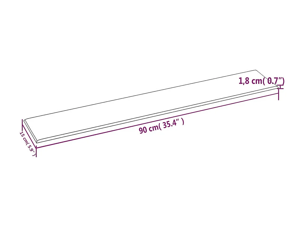 Senne  Wandpanelen 12 st 1,62 m² 90x15 cm fluweel zwart