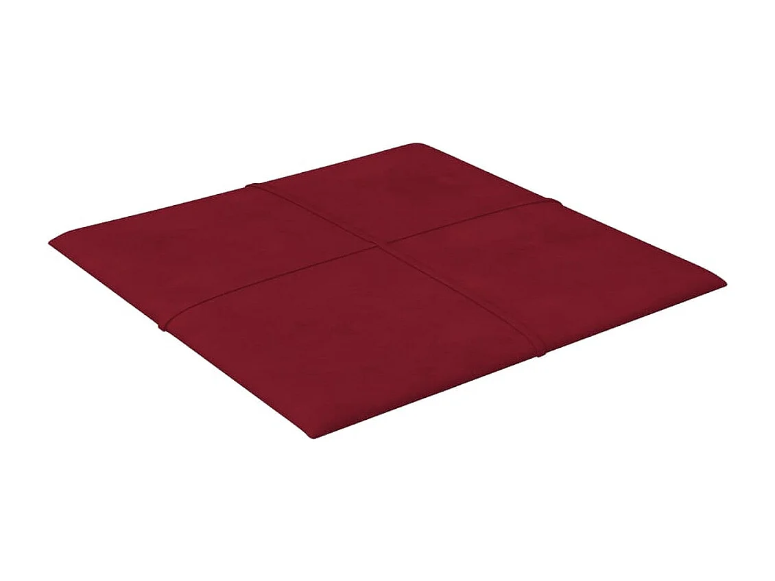 Boet  Panneaux muraux 12 pcs Rouge bordeaux 30x30 cm Velours 1,08 m²