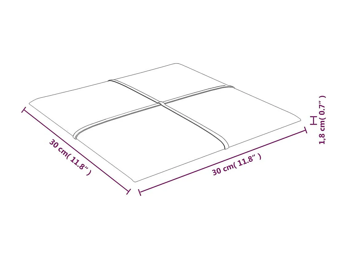 Boet  Panneaux muraux 12 pcs Rouge bordeaux 30x30 cm Velours 1,08 m²