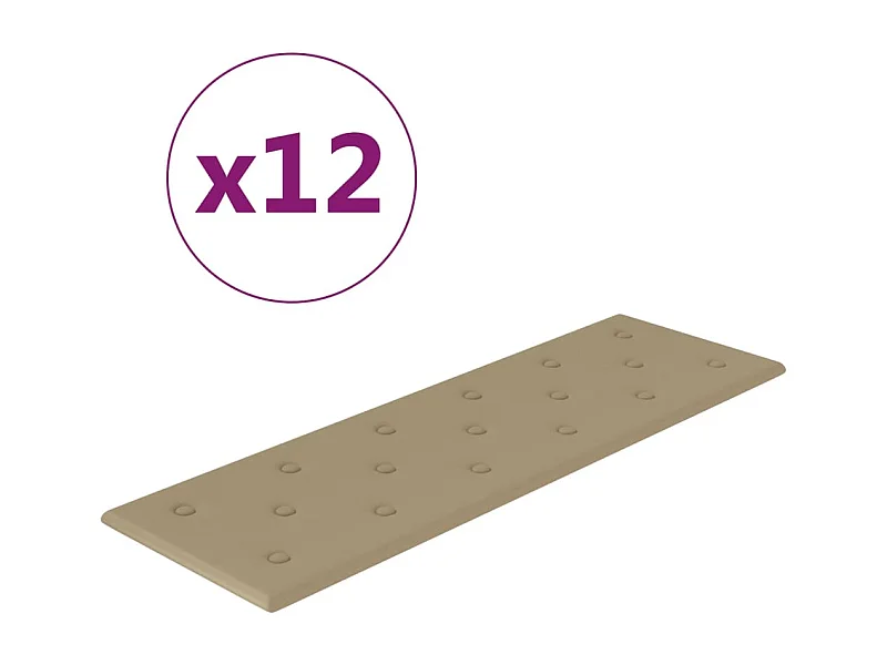 Boca Raton  Wandpaneele 12 Stk. Cappuccino-Braun 90x30cm Kunstleder 3,24 m²