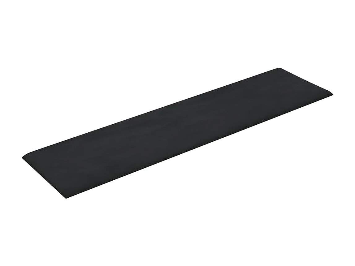 Senne  Panneaux muraux 12 pcs Noir 60x15 cm Velours 1,08 m²