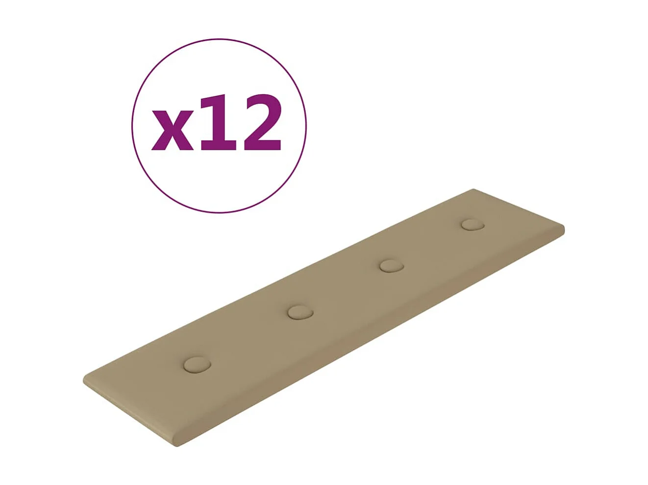 Boca Raton  Panneaux muraux 12 pcs Cappuccino 60x15 cm Similicuir 1,08 m²