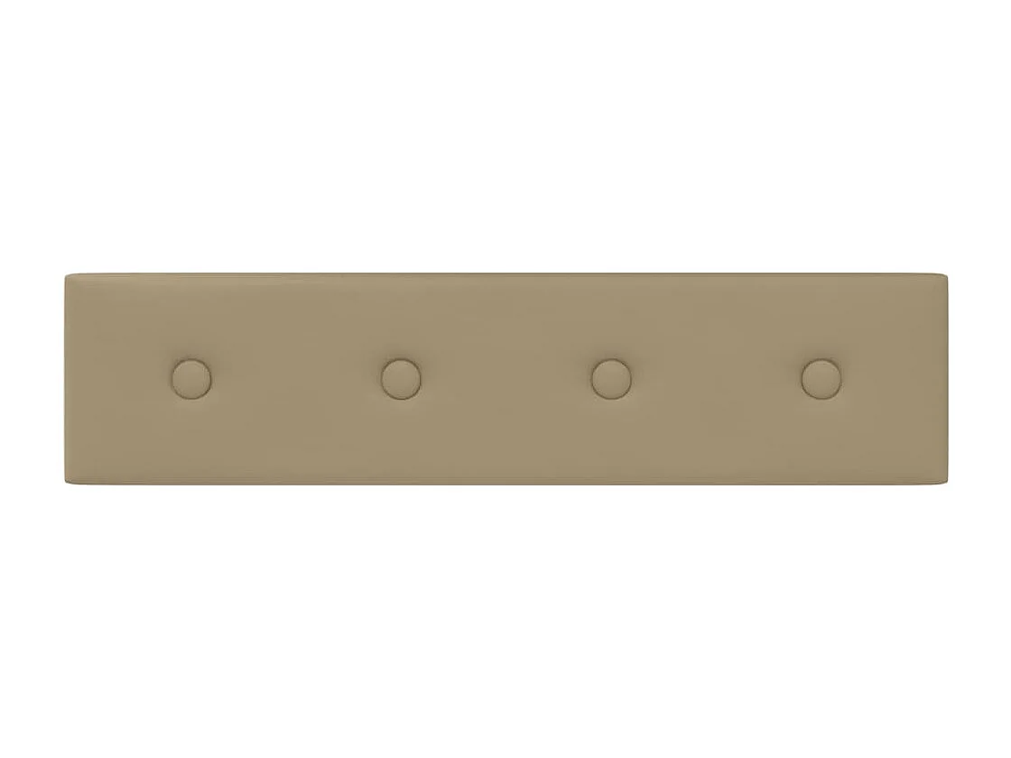 Boca Raton  Panneaux muraux 12 pcs Cappuccino 60x15 cm Similicuir 1,08 m²