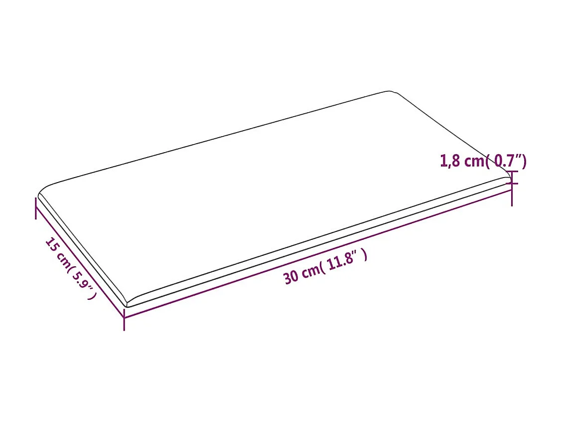Senne  Wandpanelen 12 st 0,54 m² 30x15 cm fluweel zwart
