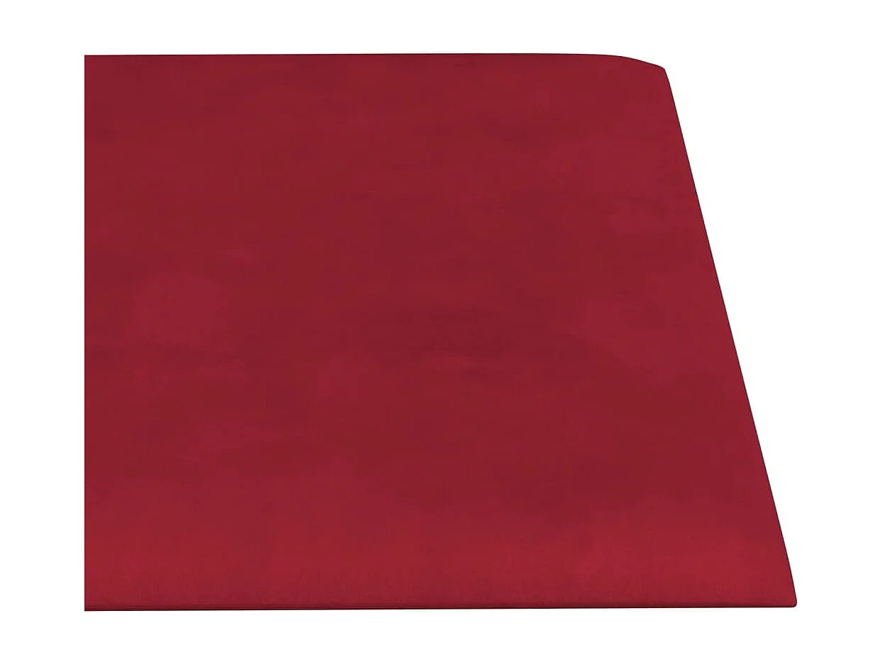 Boet  Panneaux muraux 12 pcs Rouge bordeaux 60x15 cm Velours 1,08 m²