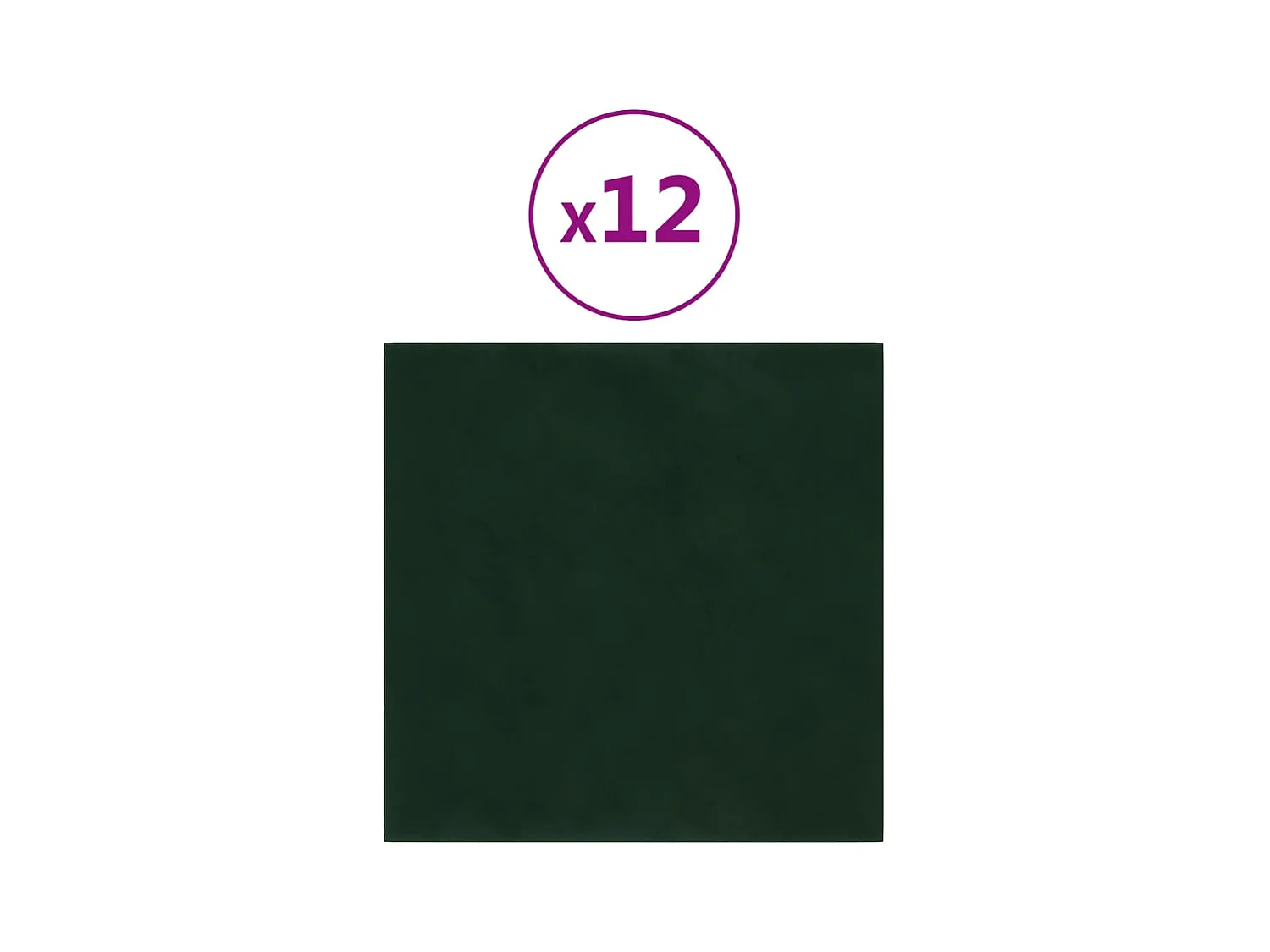 Senne  Panneaux muraux 12 pcs Vert foncé 30x30 cm Velours 1,08 m²
