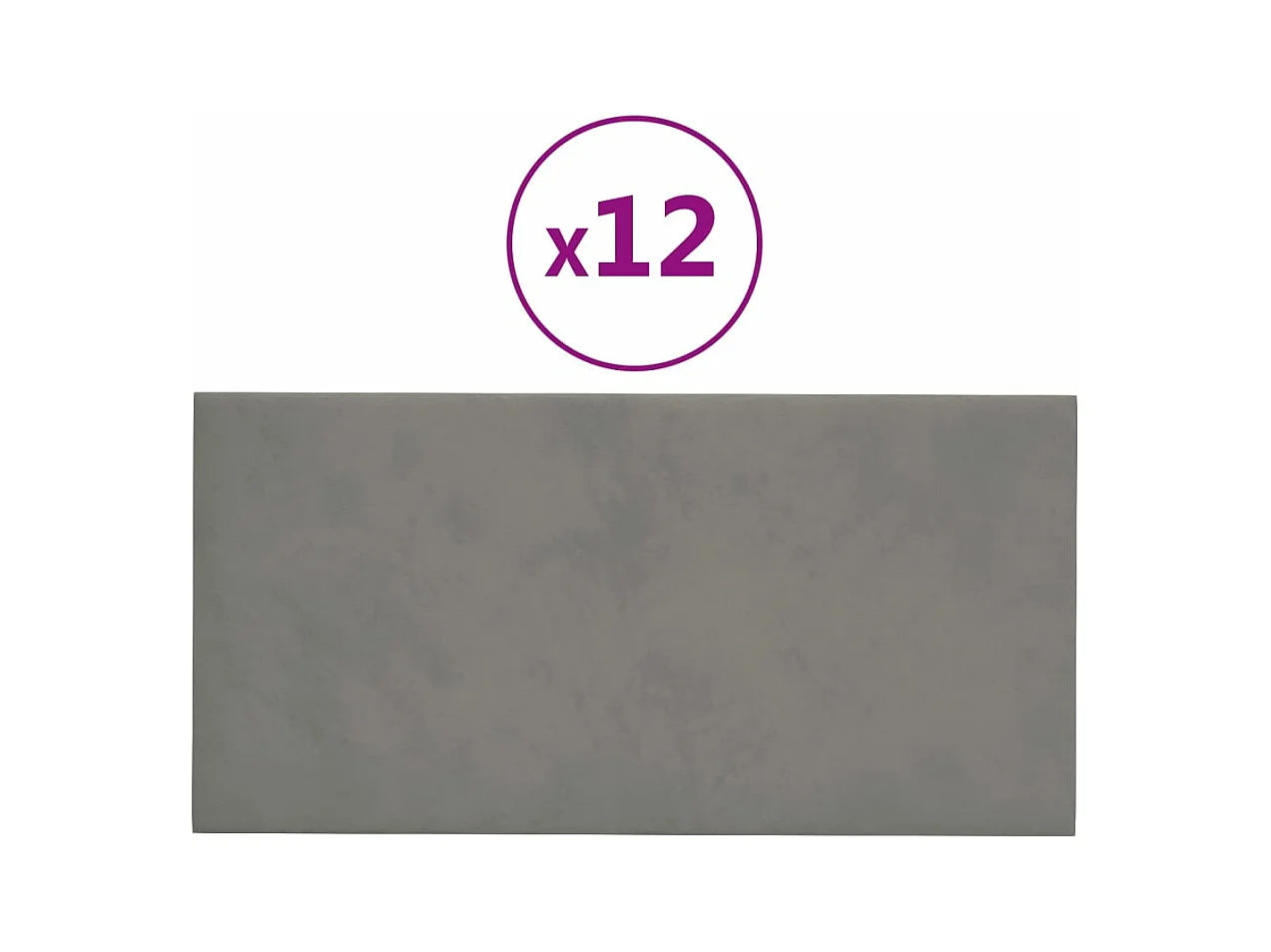 Senne  Panneaux muraux 12 pcs Gris clair 60x30 cm Velours 2,16 m²