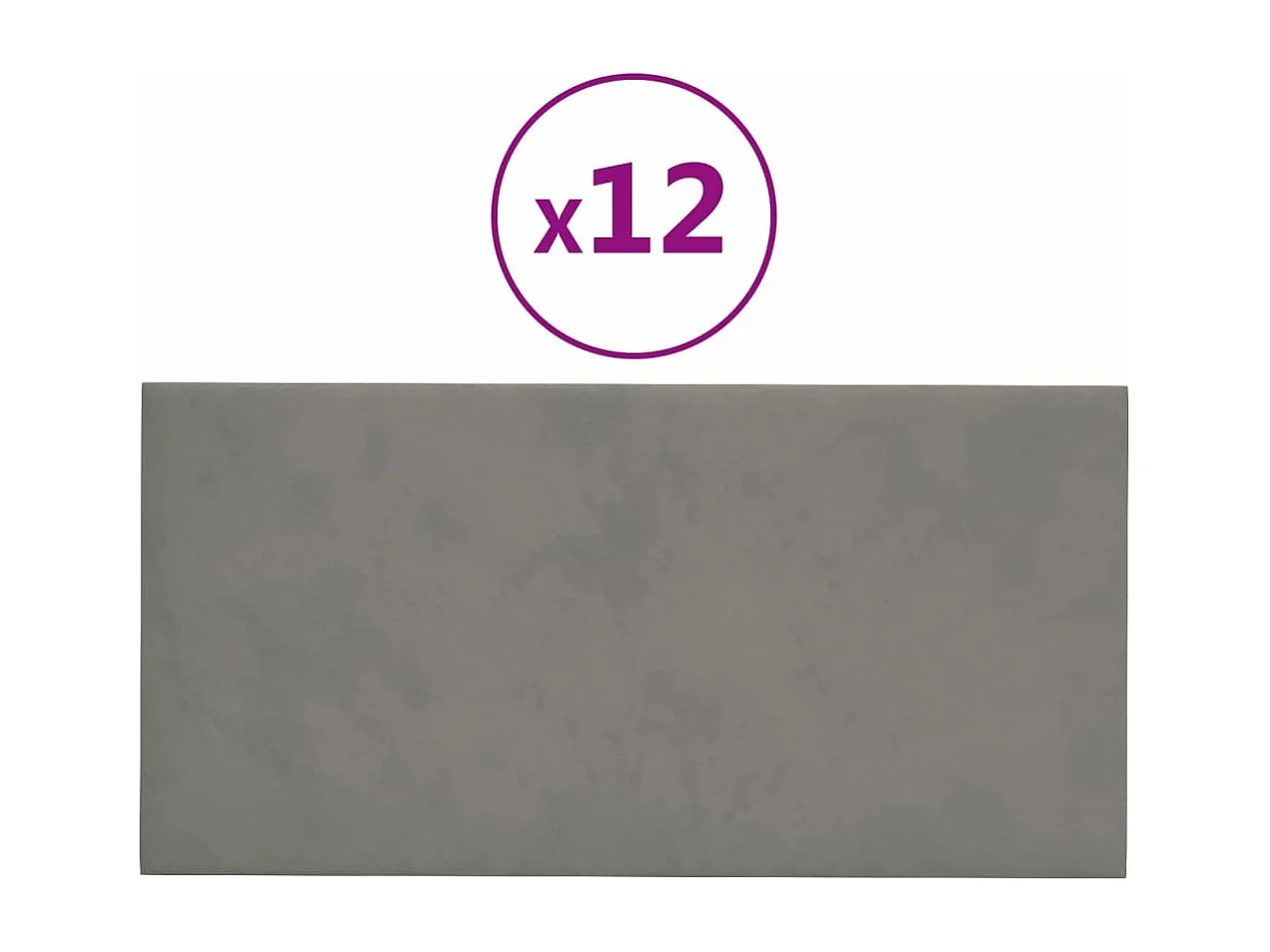 Senne  Panneaux muraux 12 pcs Gris clair 60x30 cm Velours 2,16 m²