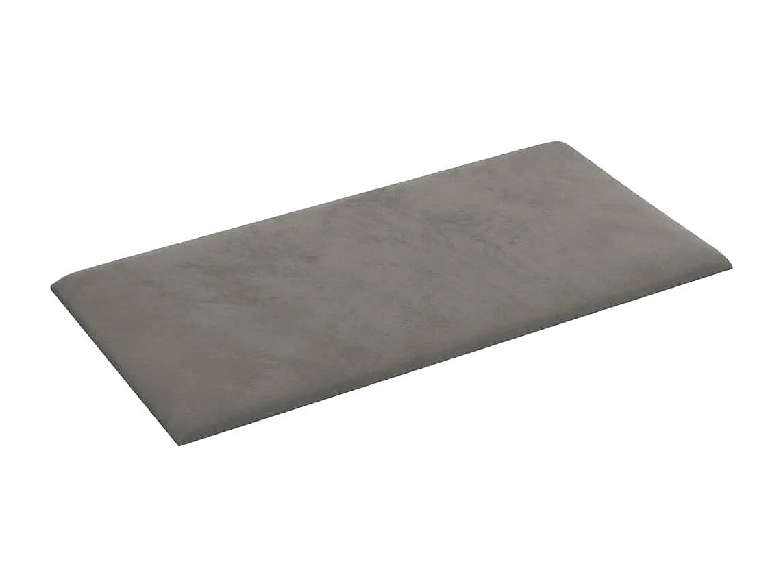 Senne  Panneaux muraux 12 pcs Gris clair 60x30 cm Velours 2,16 m²
