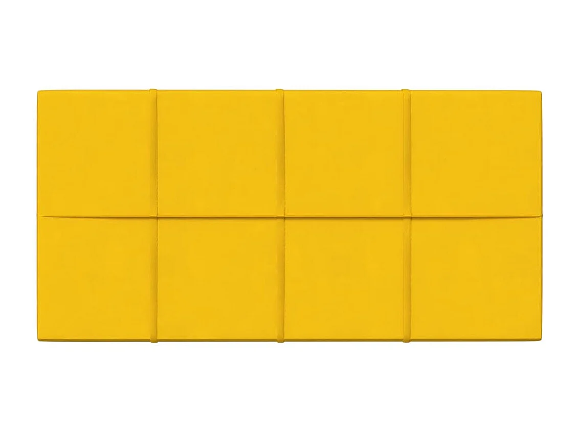 Boet  Panneaux muraux 12 pcs Jaune 60x30 cm Velours 2,16 m²