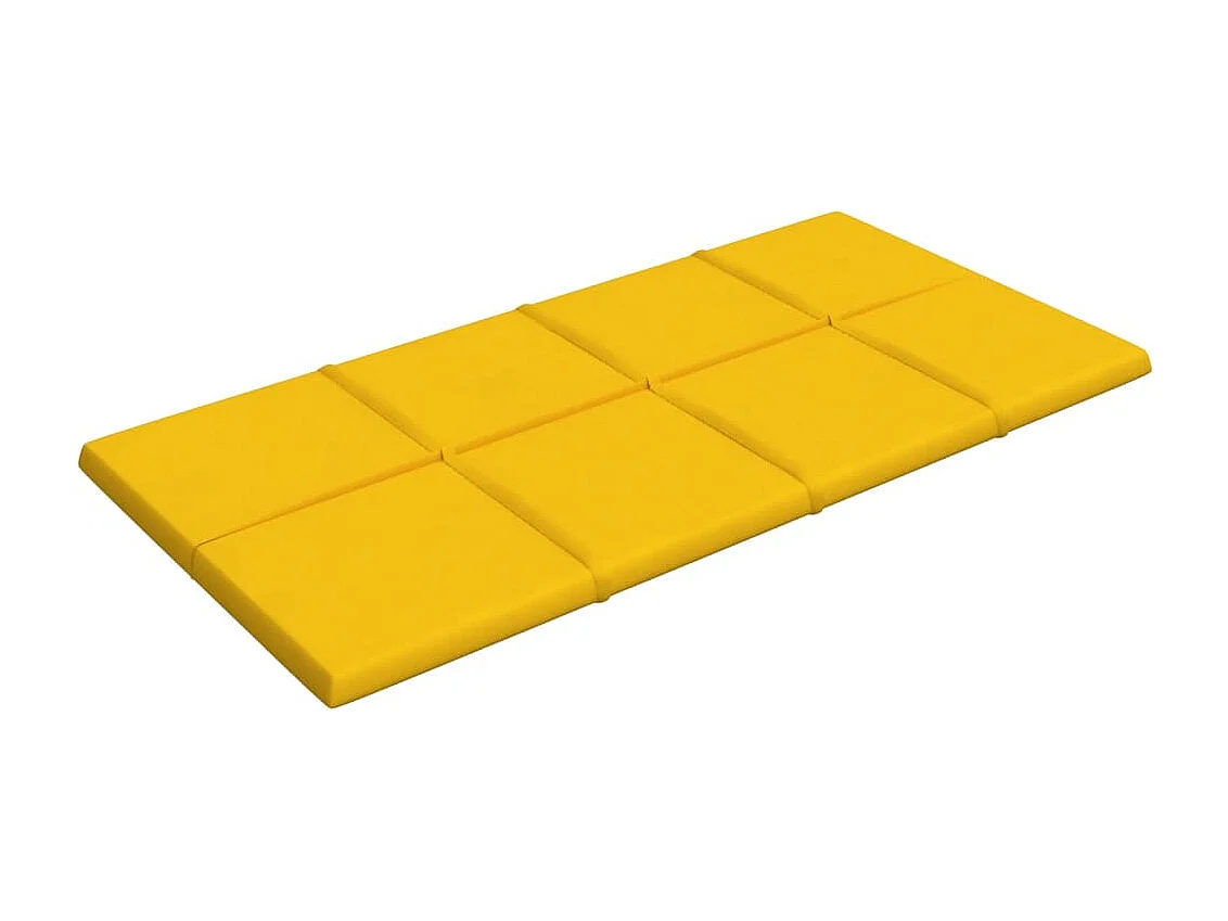 Boet  Panneaux muraux 12 pcs Jaune 60x30 cm Velours 2,16 m²