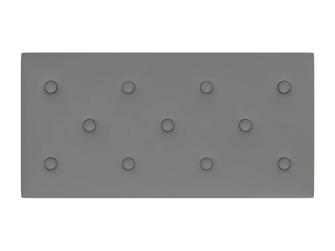 Boca Raton  Wandpaneele 12 Stk. Grau 60x30 cm Kunstleder 2,16 m²