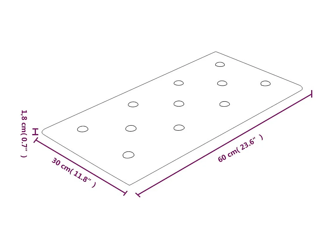 Boca Raton  Wandpaneele 12 Stk. Grau 60x30 cm Kunstleder 2,16 m²