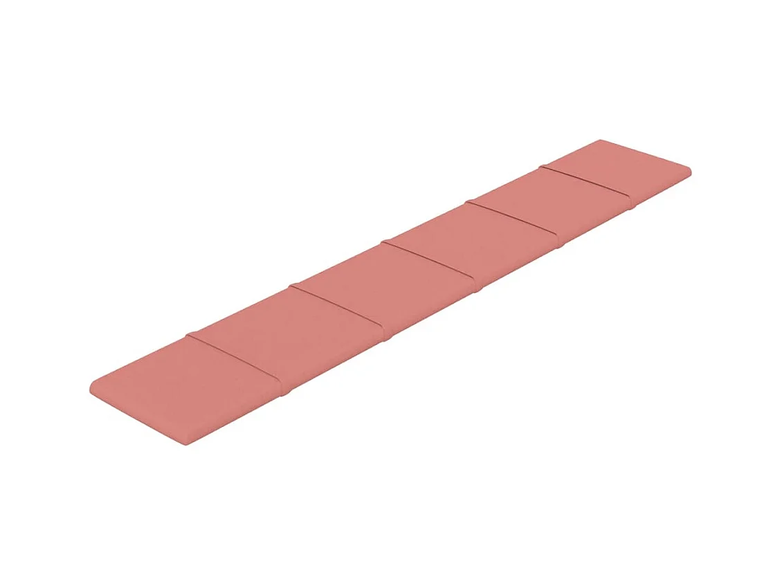 Boet  Wandpaneele 12 Stk. Rosa 90x15 cm Samt 1,62 m²