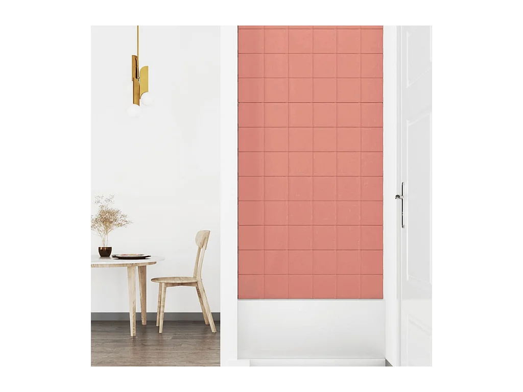 Boet  Wandpaneele 12 Stk. Rosa 90x15 cm Samt 1,62 m²