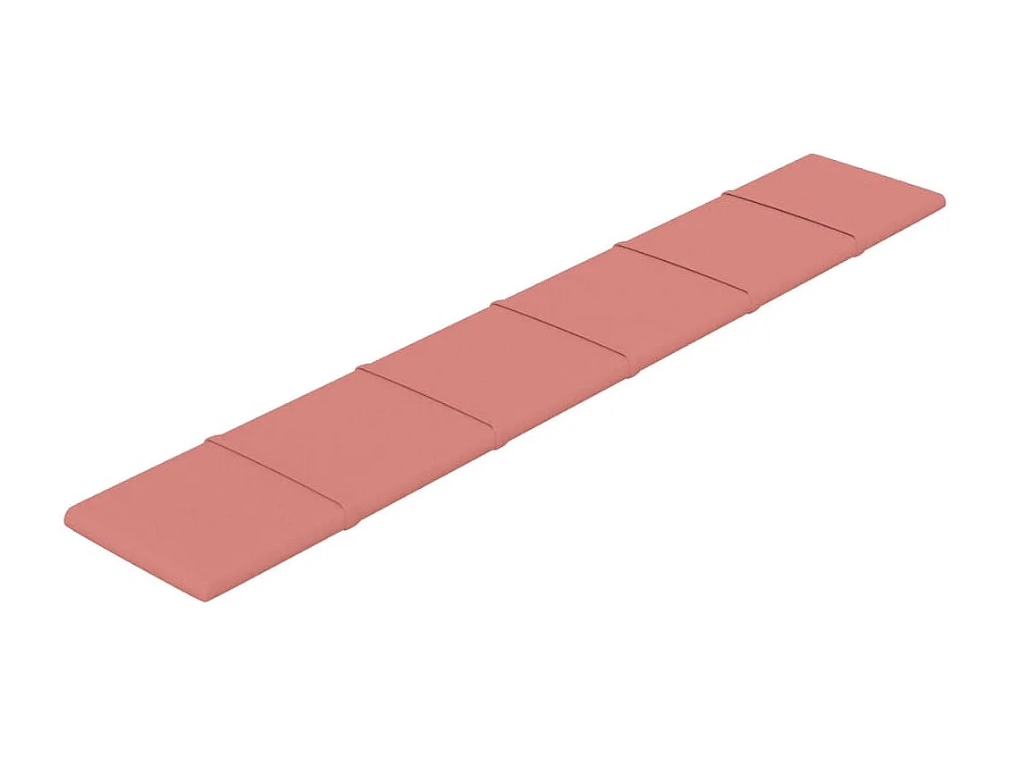 Boet  Panneaux muraux 12 pcs Rose 90x15 cm Velours 1,62 m²