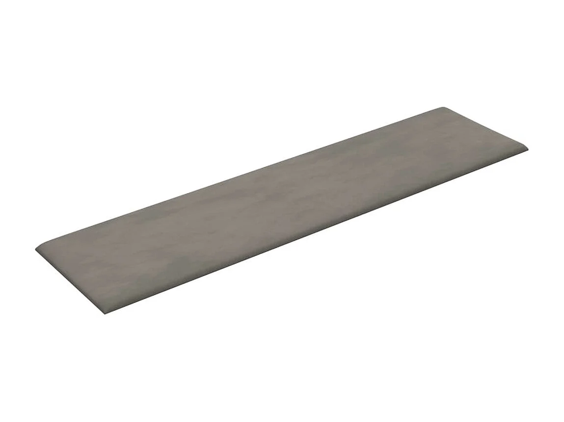 Senne  Panneaux muraux 12 pcs Gris clair 60x15 cm Velours 1,08 m²