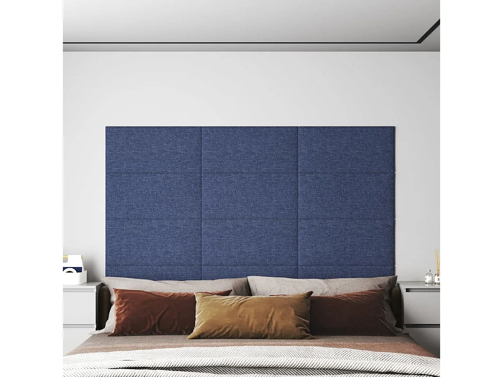 Geertje  Pannelli Murali 12 pz Blu 60x30 cm in Tessuto 2,16 m²
