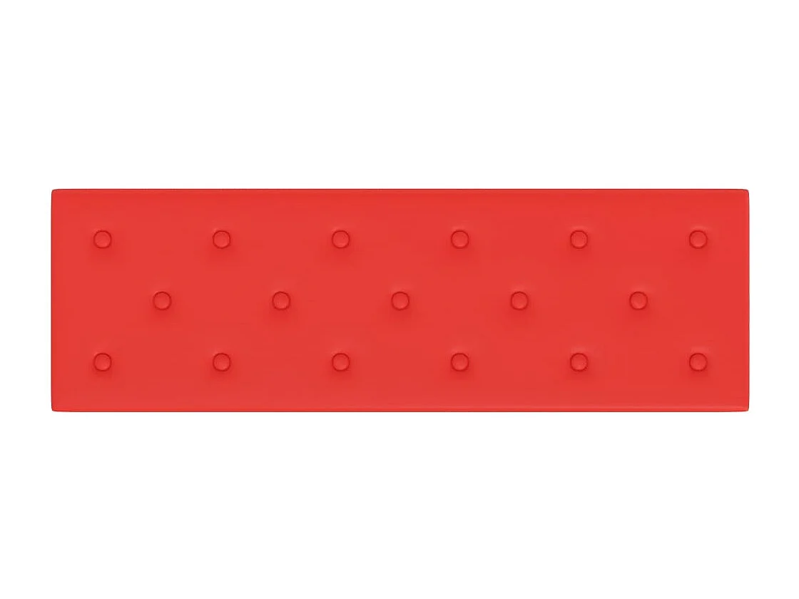Boca Raton  Wandpaneele 12 Stk. Rot 90x30 cm Kunstleder 3,24 m²
