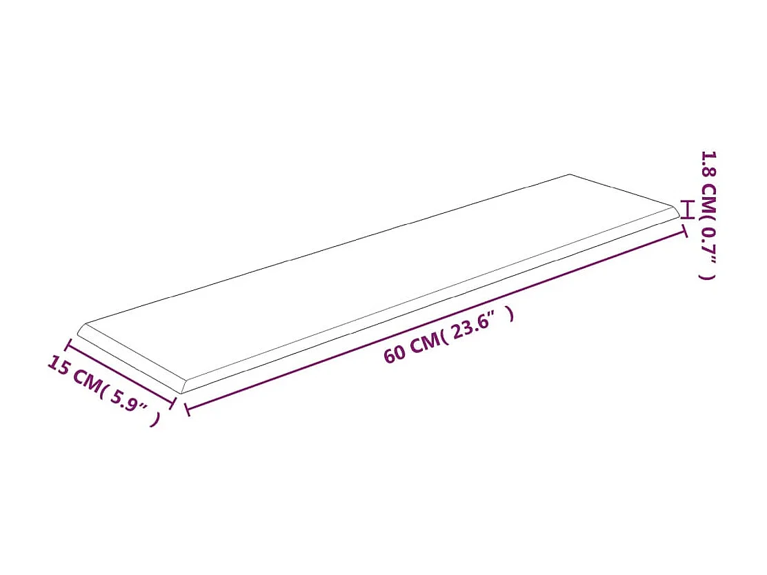Geertje  Pannelli Murali 12 pz Crema 60x15 cm Tessuto 1,08 m²