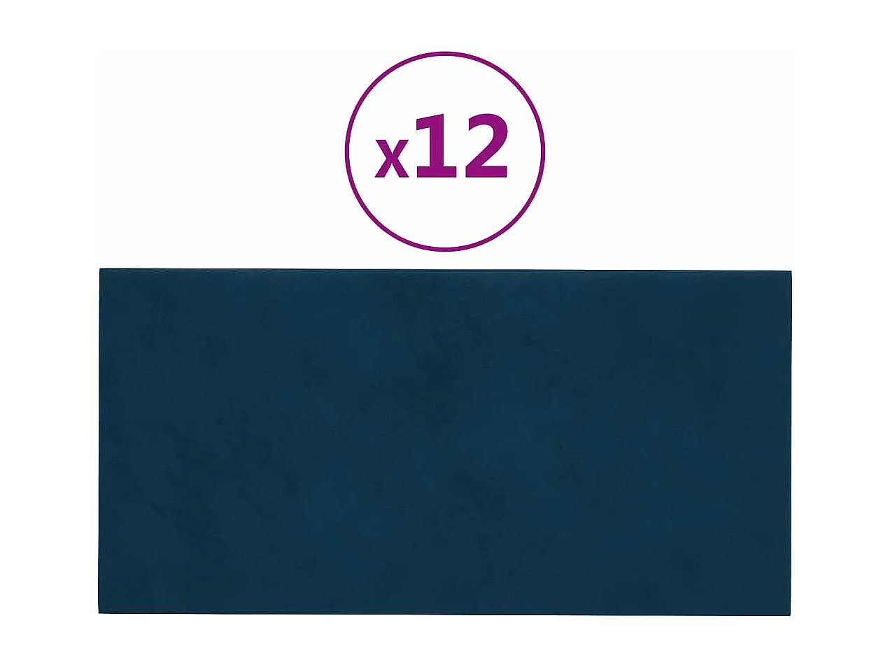 Senne  Paneles de pared 12 uds cuero sintético azul 30x15 cm 0,54 m²