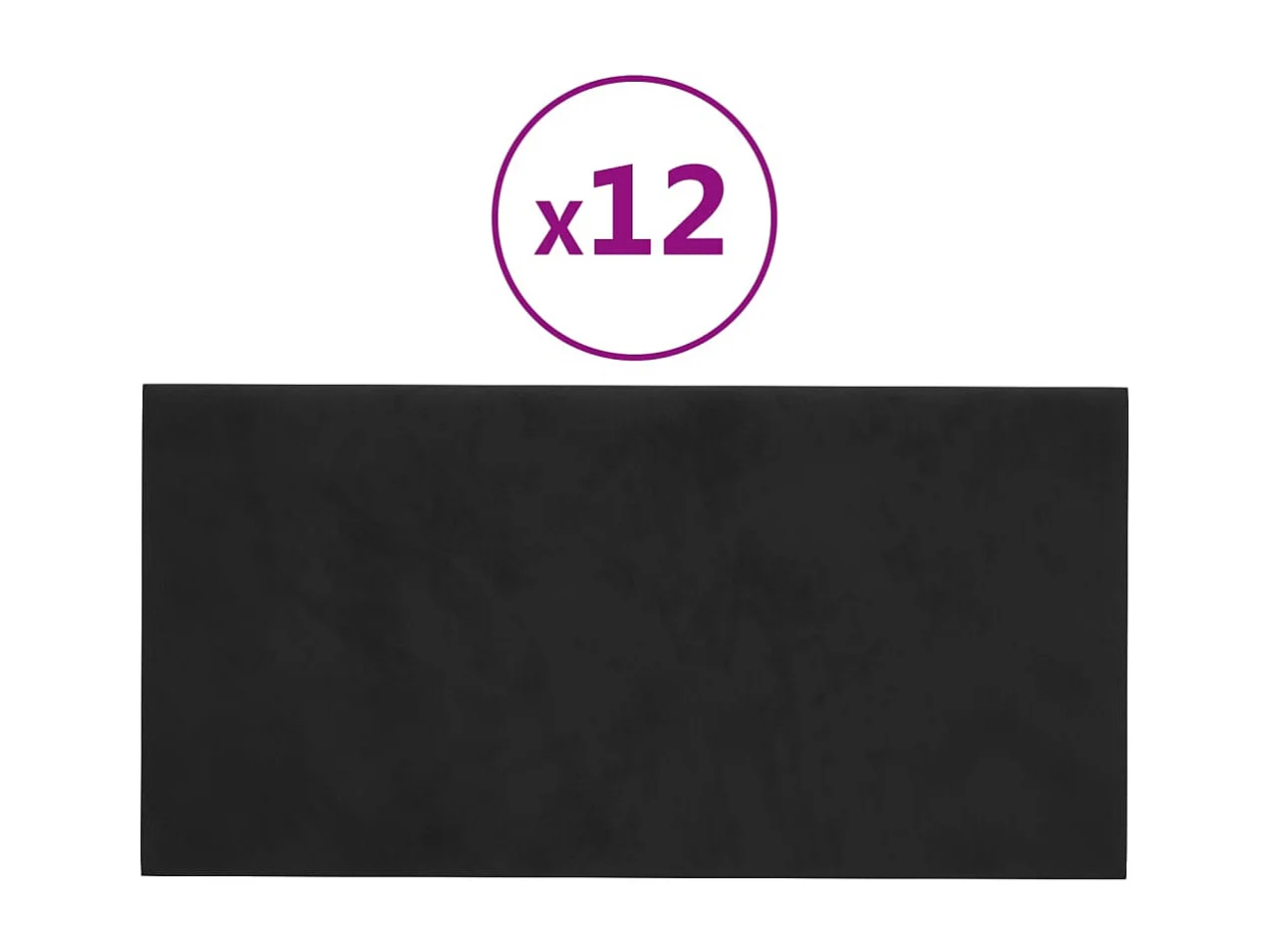 Senne  Wandpanelen 12 st 2,16 m² 60x30 cm fluweel zwart