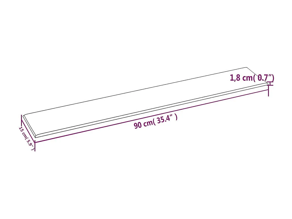 Geertje  Pannelli Murali 12 pz Blu 90x15 cm Tessuto 1,62 m²