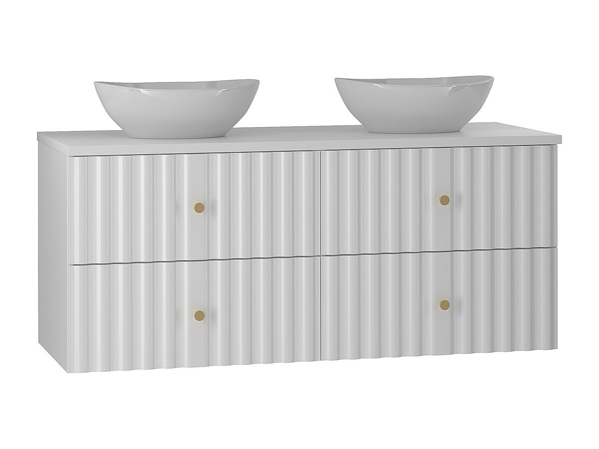 Meuble double vasque 120cm Izae Blanc