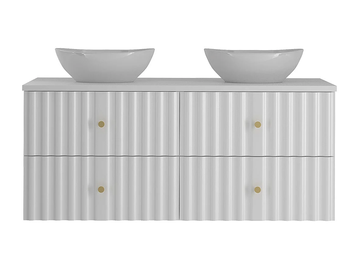 Double washbasin unit 120cm Izae White