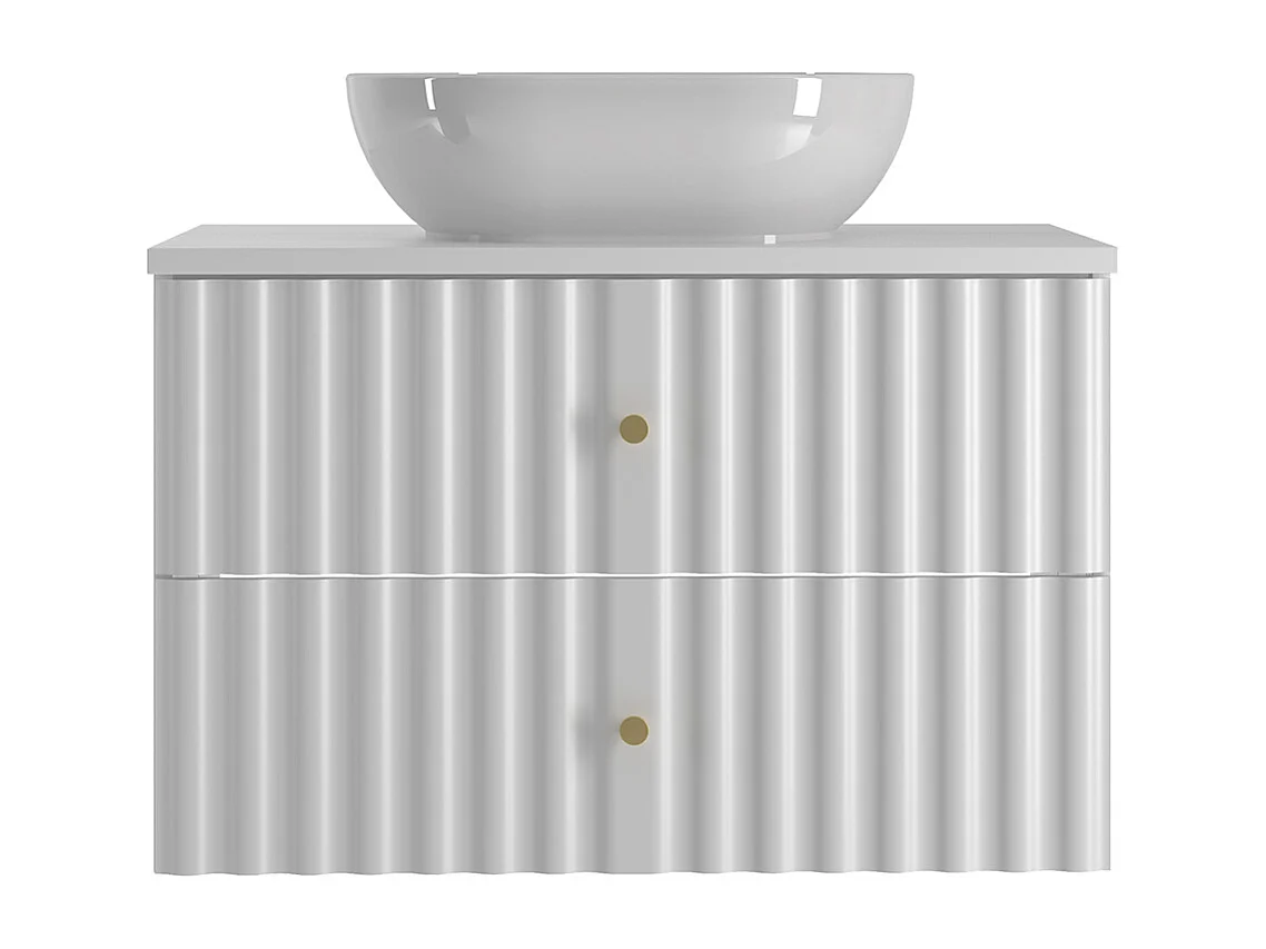 Meuble simple vasque 80cm Izae Blanc