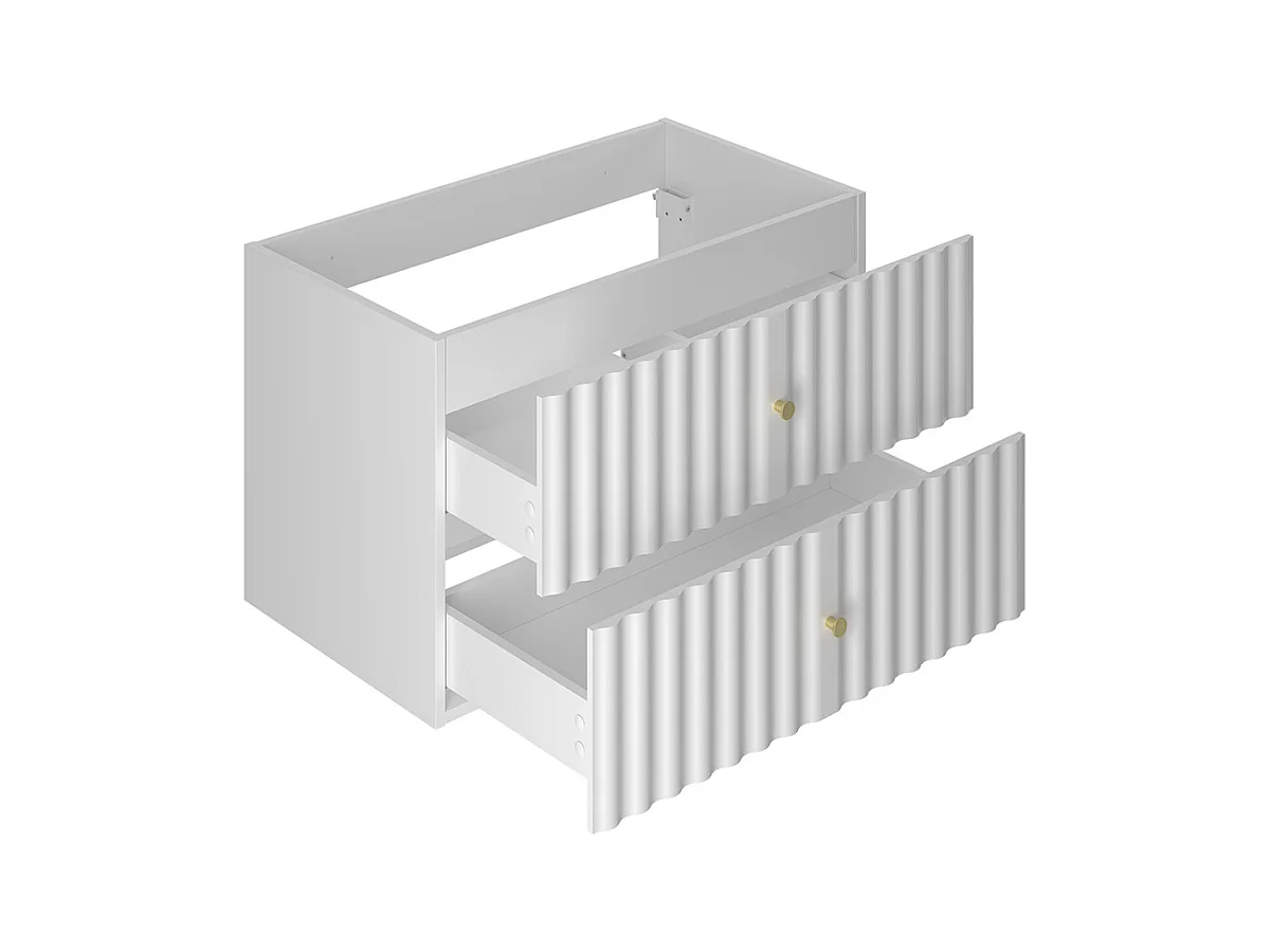 Meuble simple vasque 80cm Izae Blanc