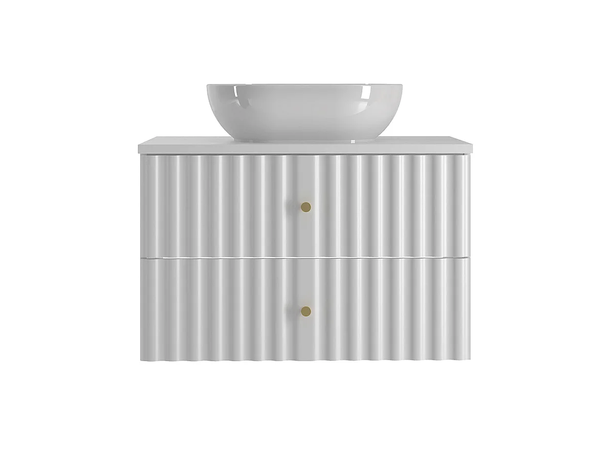 Meuble simple vasque 80cm Izae Blanc