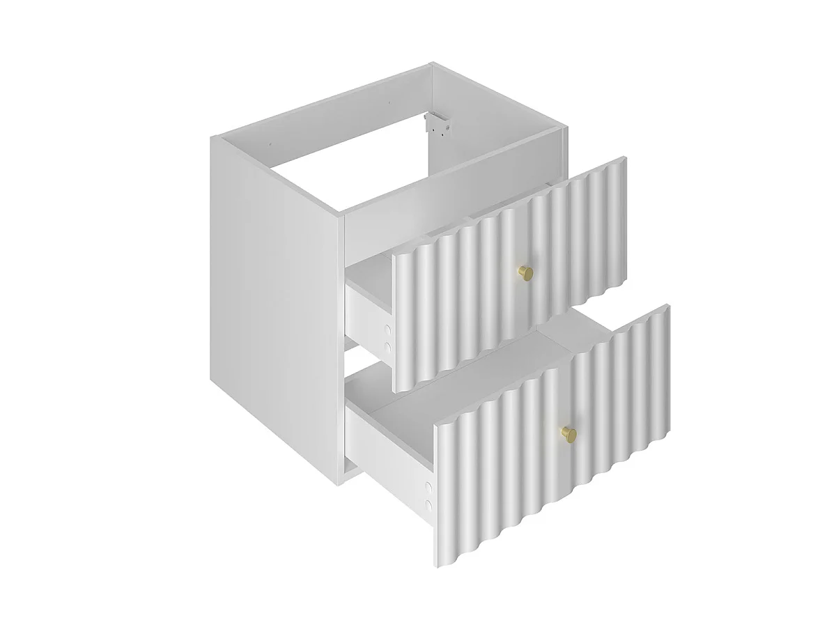 Mobile bagno con lavabo Izae bianco 60cm