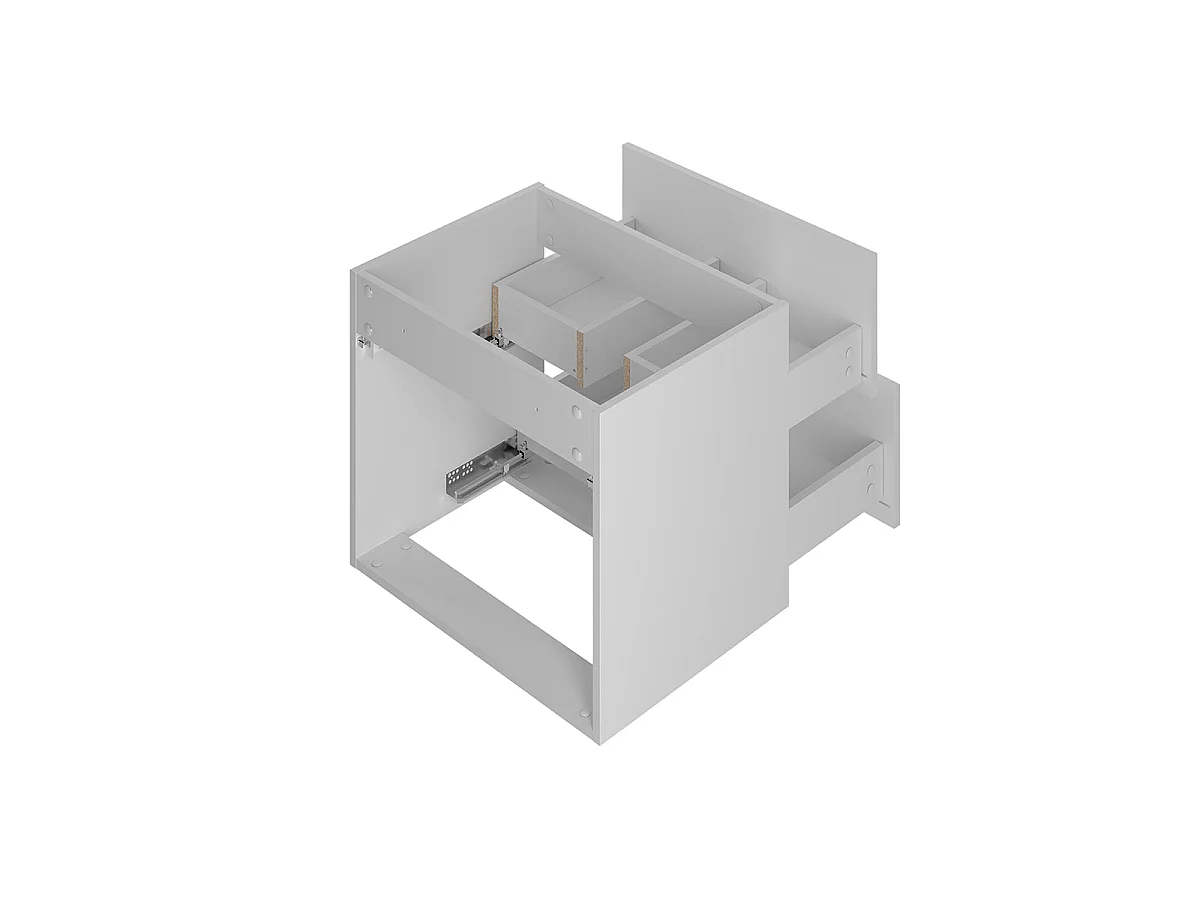 Mobile bagno con lavabo Izae bianco 60cm