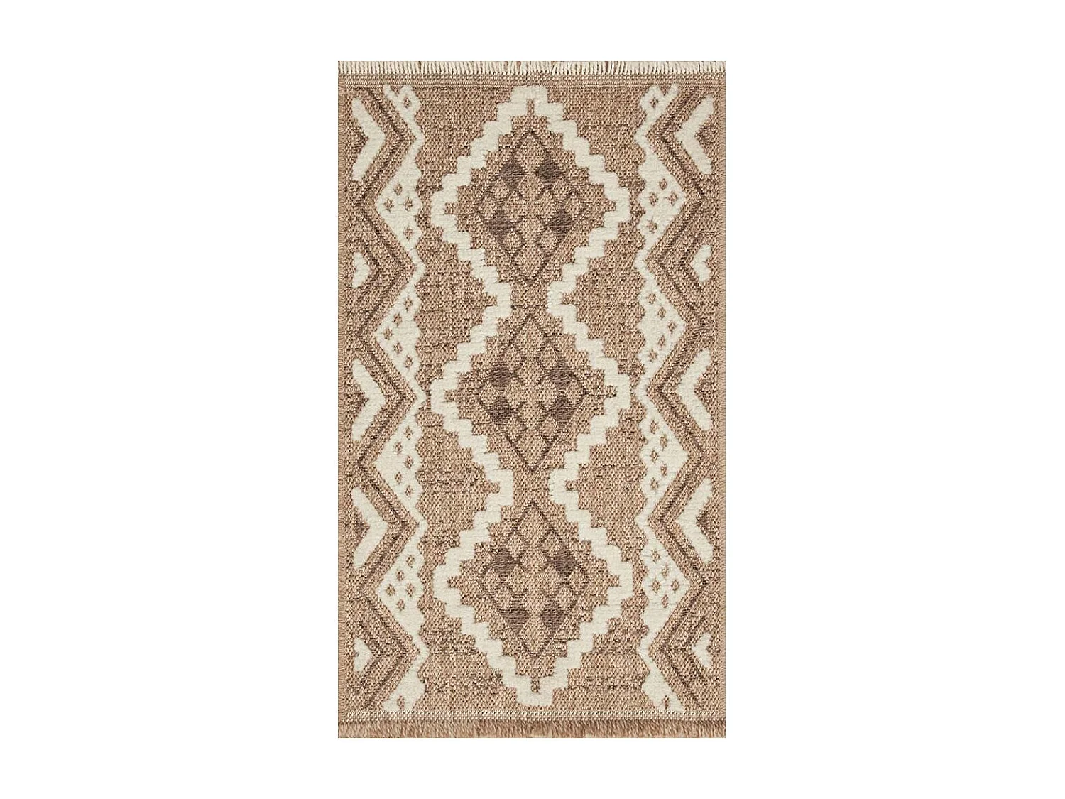 Tapis intérieur extérieur aspect jute marron Tijuana 9054 180 x 67 cm