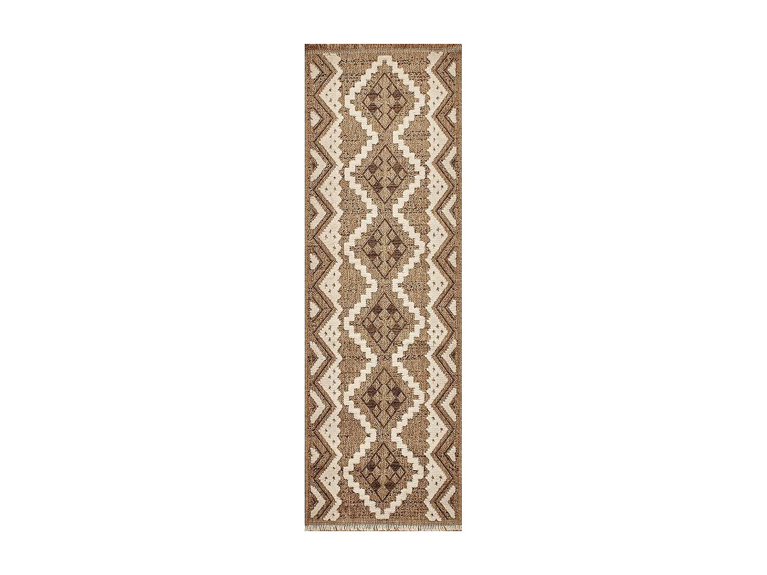 Tapis intérieur extérieur aspect jute marron Tijuana 9054 180 x 67 cm