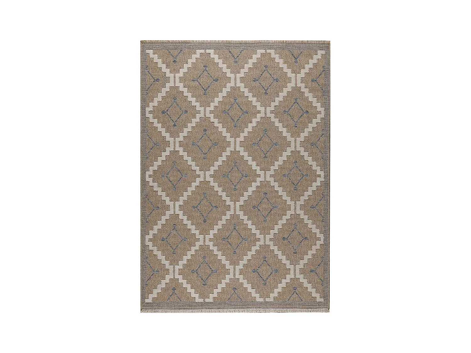 Tapis intérieur extérieur aspect jute bleu Tijuana 9041 170 x 120 cm