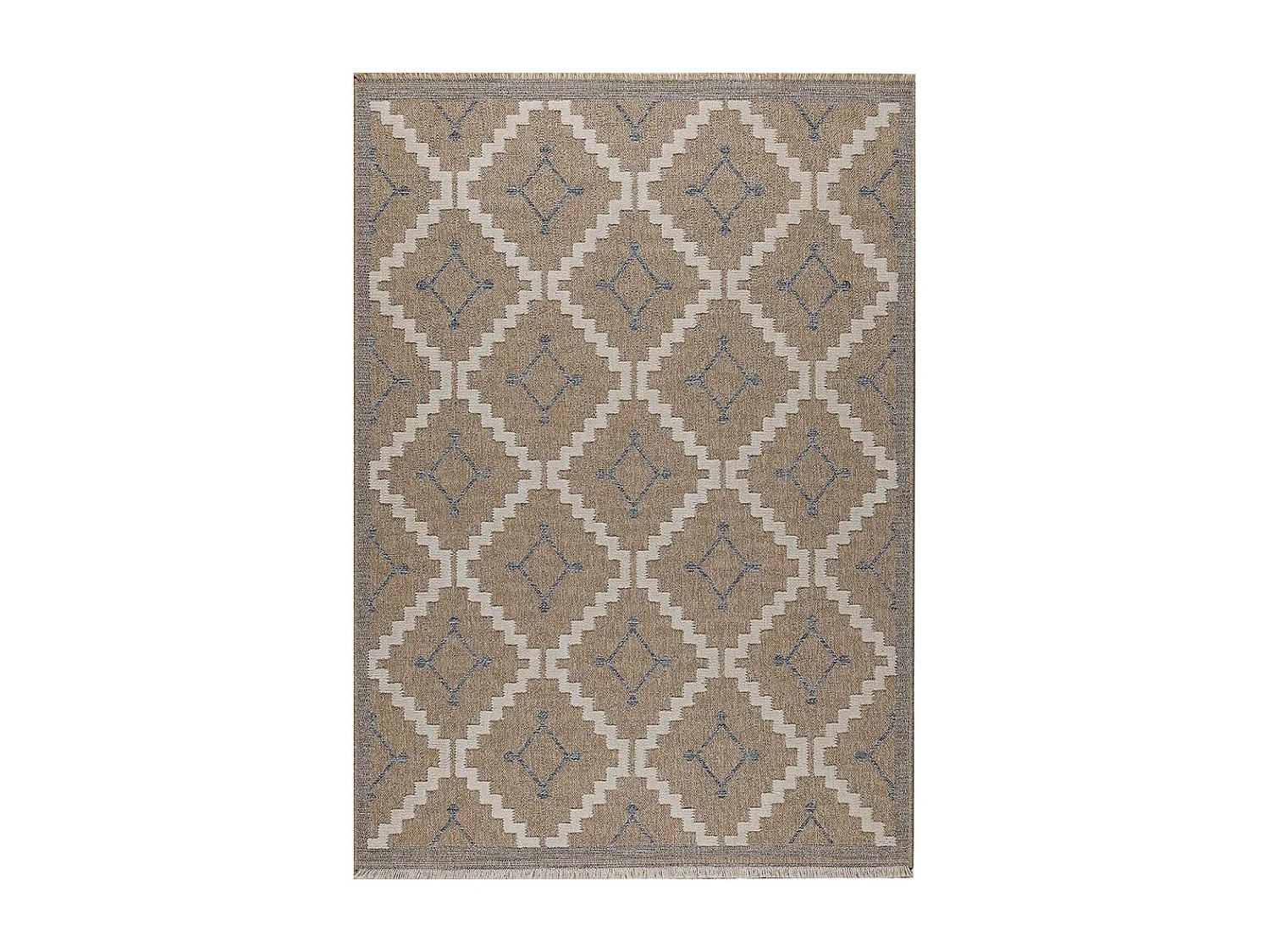 Tapis intérieur extérieur aspect jute bleu Tijuana 9041 170 x 120 cm