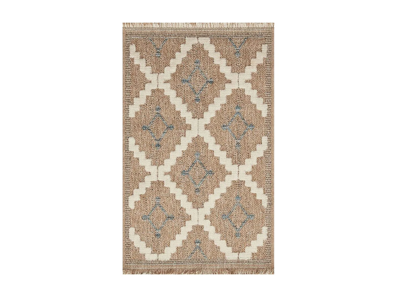 Tapis intérieur extérieur aspect jute bleu Tijuana 9041 170 x 120 cm